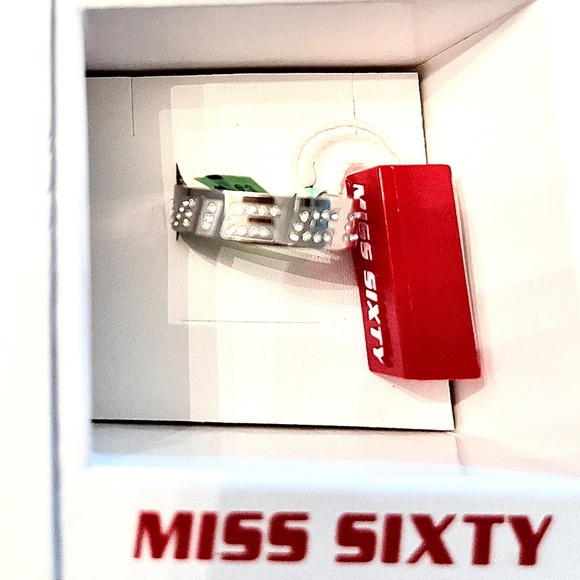 NWT Miss Sixty Crystal and Stainless Steel Ring 9 - Picture 2 of 6